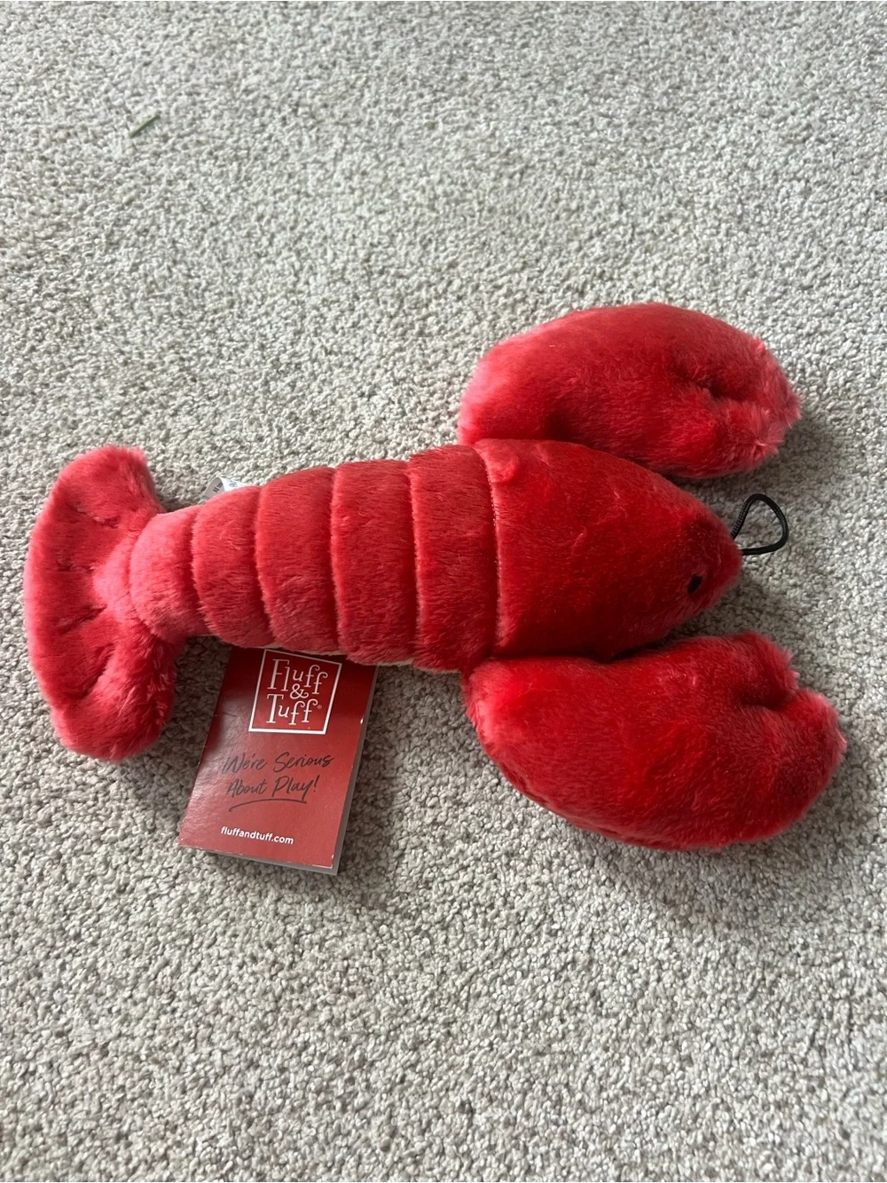 Manny Lobster Plush Dog Toy - Pink, Good Condition